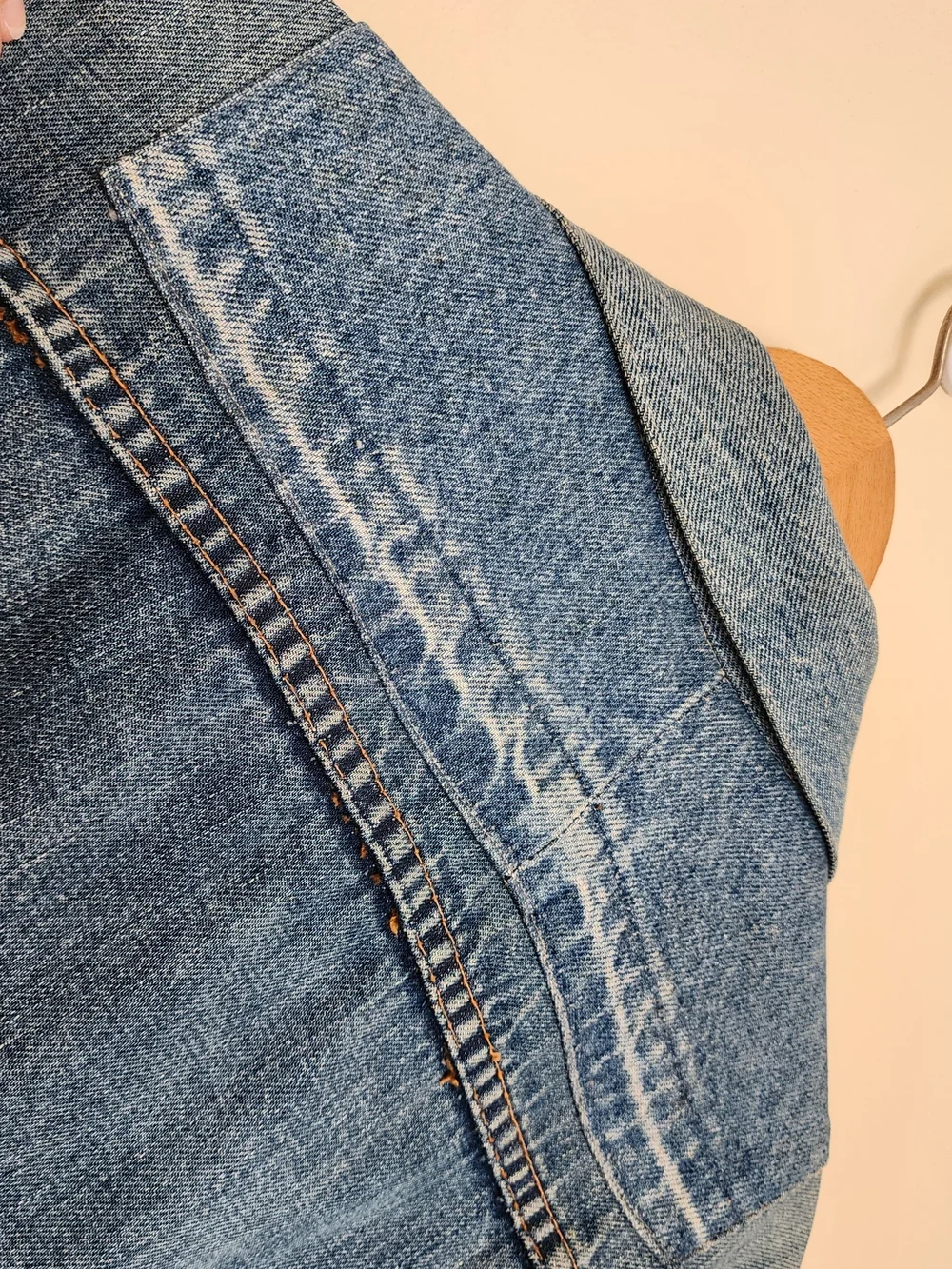 Vtg 60s Levi’s 557 Type 3 Big E Denim Trucker Jacket Button Stamp Mens Size 42 - Picture 12 of 16
